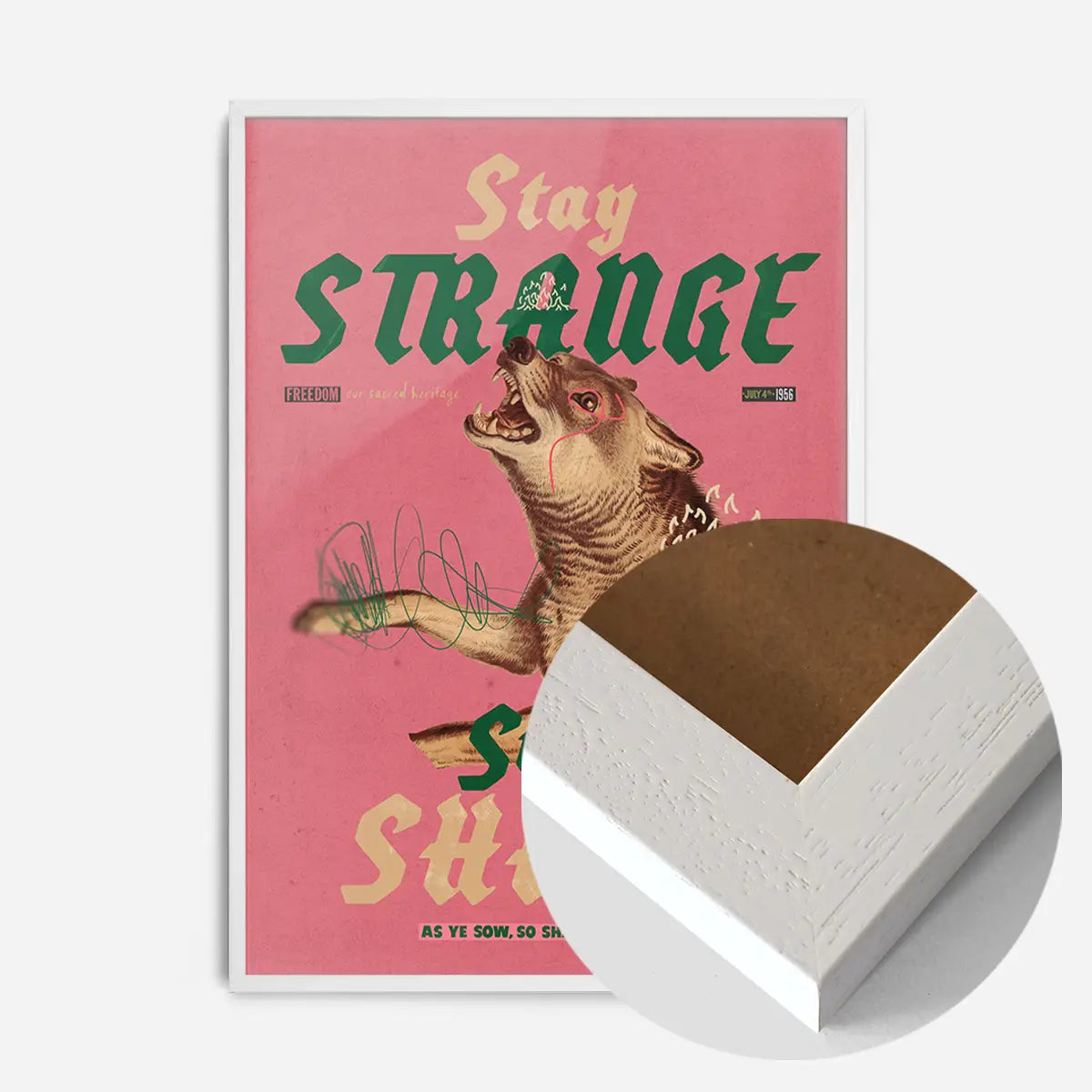Stay Sharp Wolf Design Poster Print