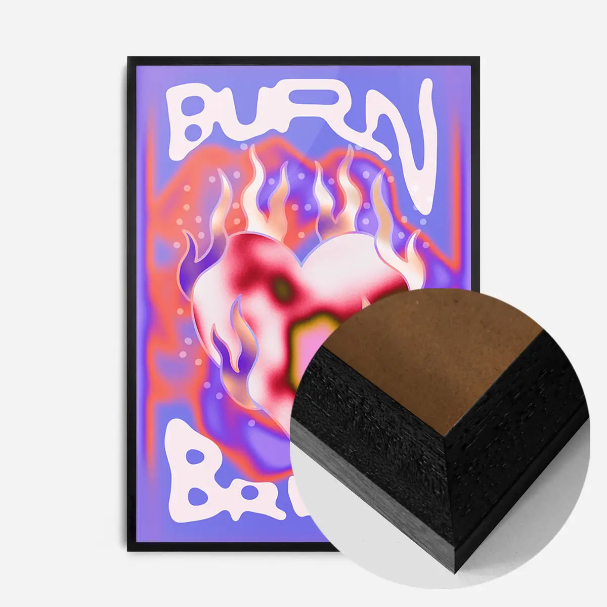 Burn Bright Trippy Design Poster Print