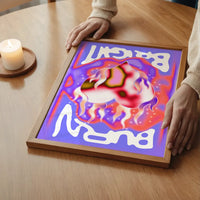 Burn Bright Trippy Design Poster Print
