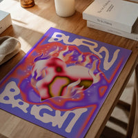 Burn Bright Trippy Design Poster Print