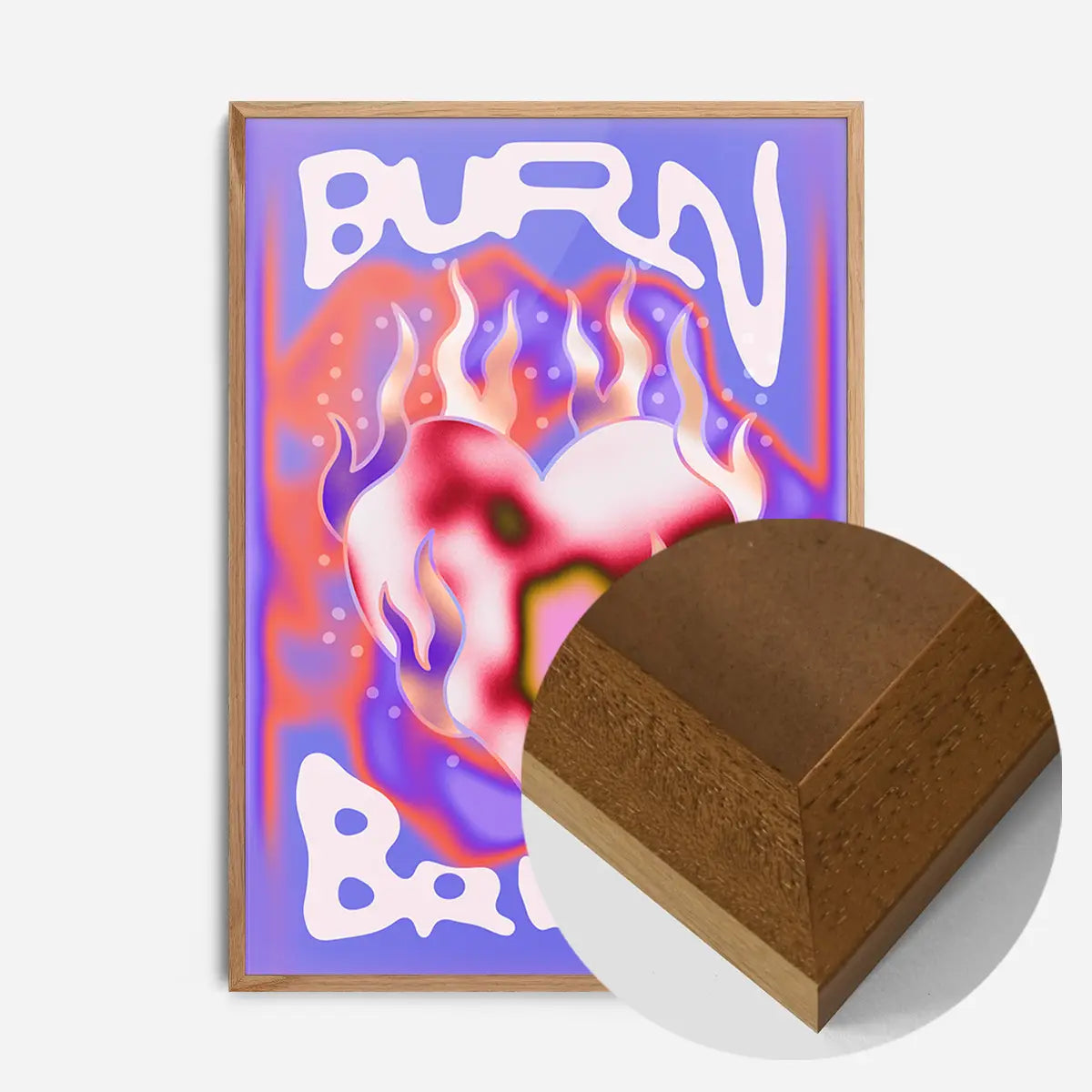 Burn Bright Trippy Design Poster Print