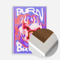 Burn Bright Trippy Design Poster Print