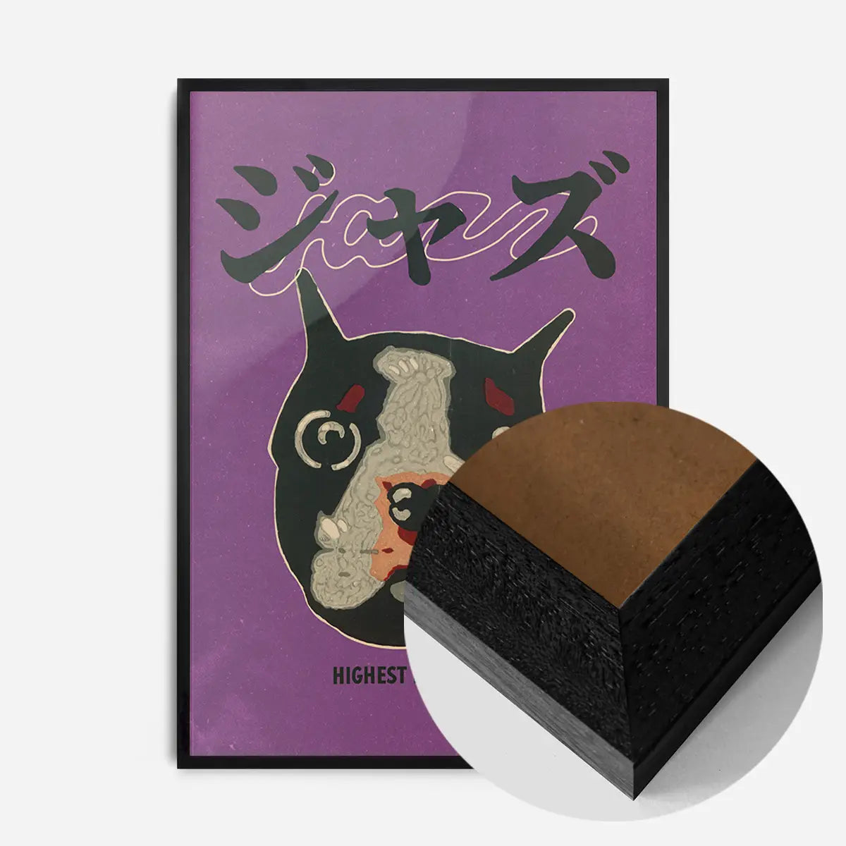 Japanese Jazz Boston Terrier Poster Print