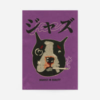 Japanese Jazz Boston Terrier Poster Print