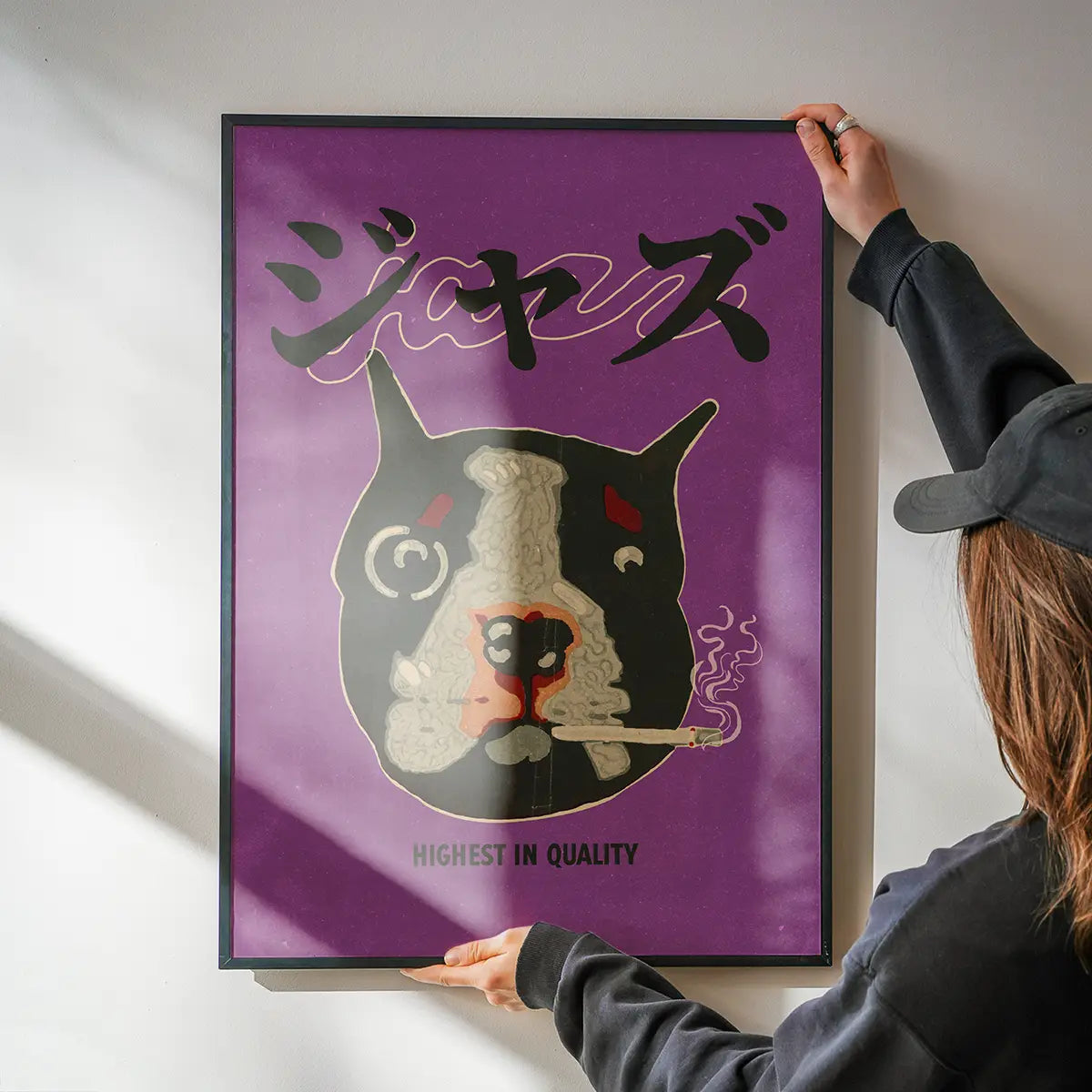 Japanese Jazz Boston Terrier Poster Print