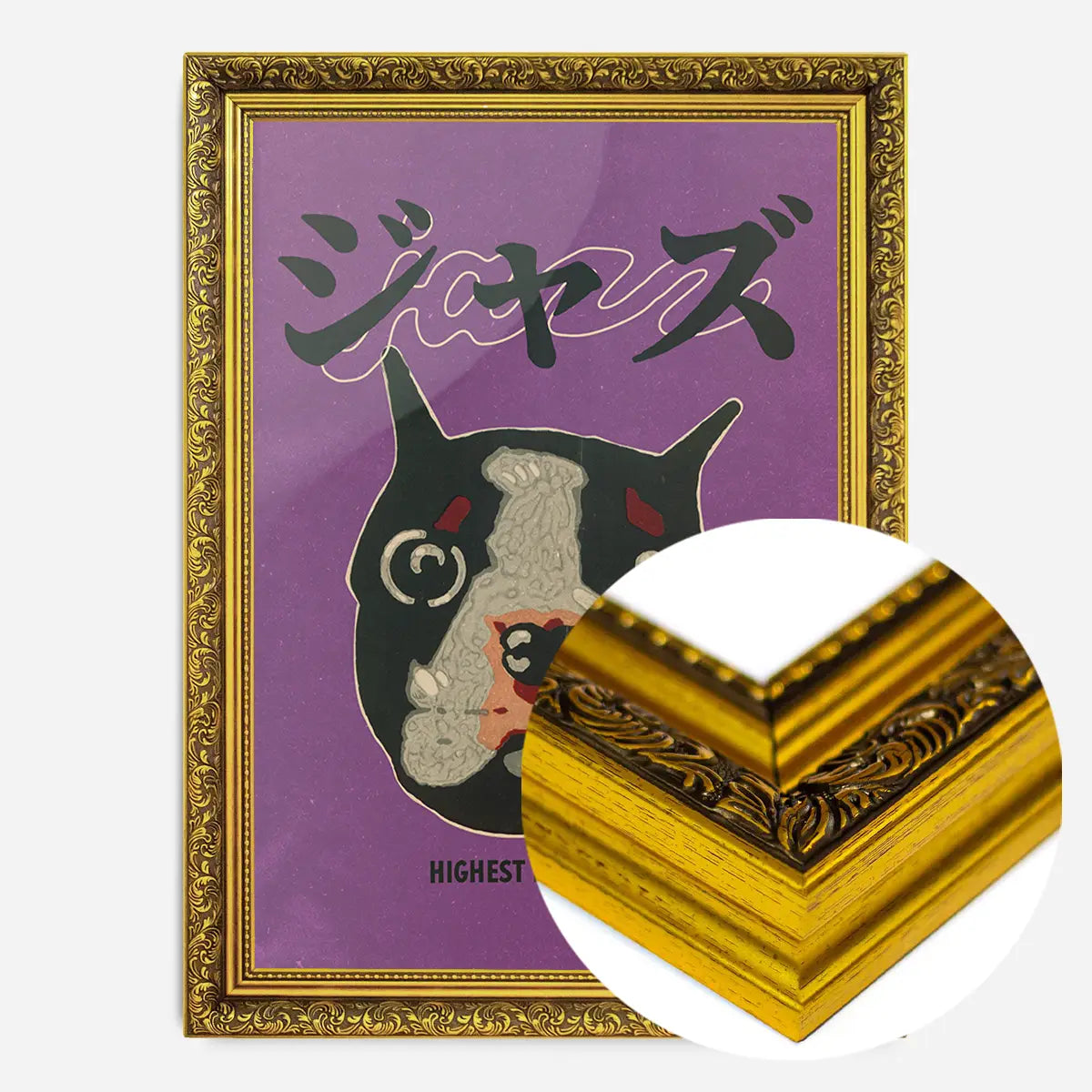 Japanese Jazz Boston Terrier Poster Print