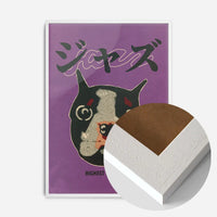 Japanese Jazz Boston Terrier Poster Print