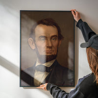 Abraham Lincoln (1877) vintage portrait print in a kitchen