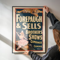 Vintage tiger poster in a kitchen, bringing playful big top nostalgia to the room