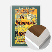 vintage nightingale theatre poster print in a white wood frame, side profile