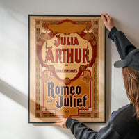 Decorative Victorian typography poster brightening a kitchen wall