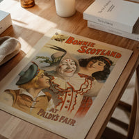 The print in a dining room, showing its warm orange and cream palette