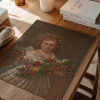 Spring Beauties vintage flower portrait in a dining room setting