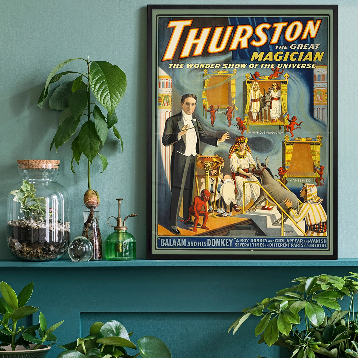 Thurston the Great Magician print in a home office
