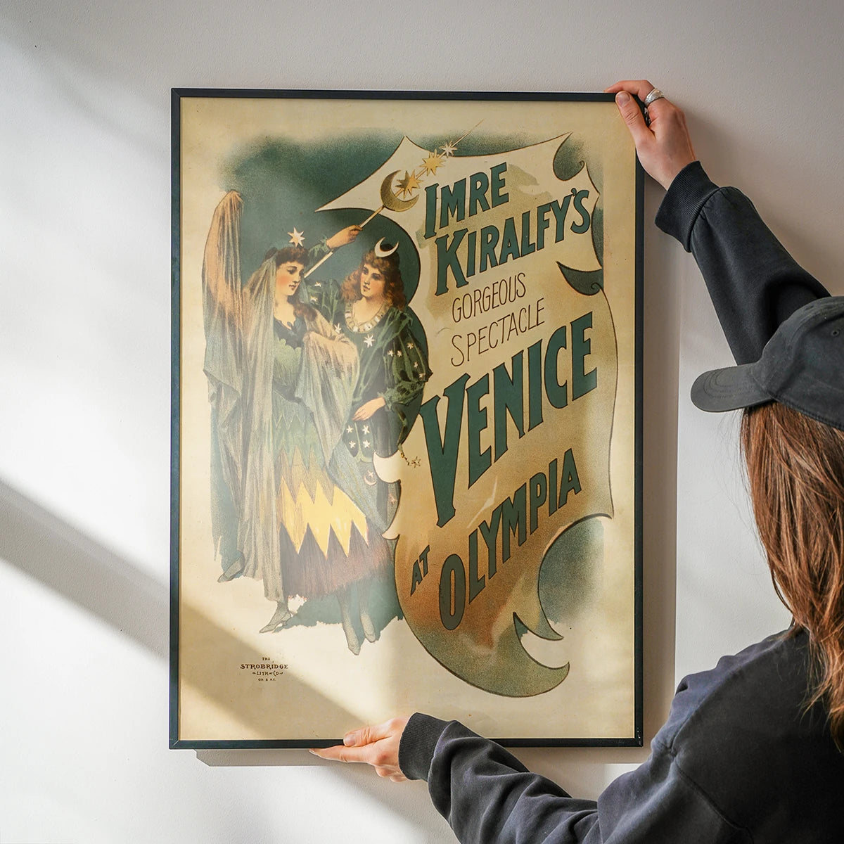 Venice at Olympia retro poster artwork on a kitchen wall