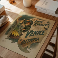 Vintage theatre poster print in a dining room