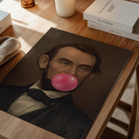 Bubblegum Abe framed portrait print in a dining room