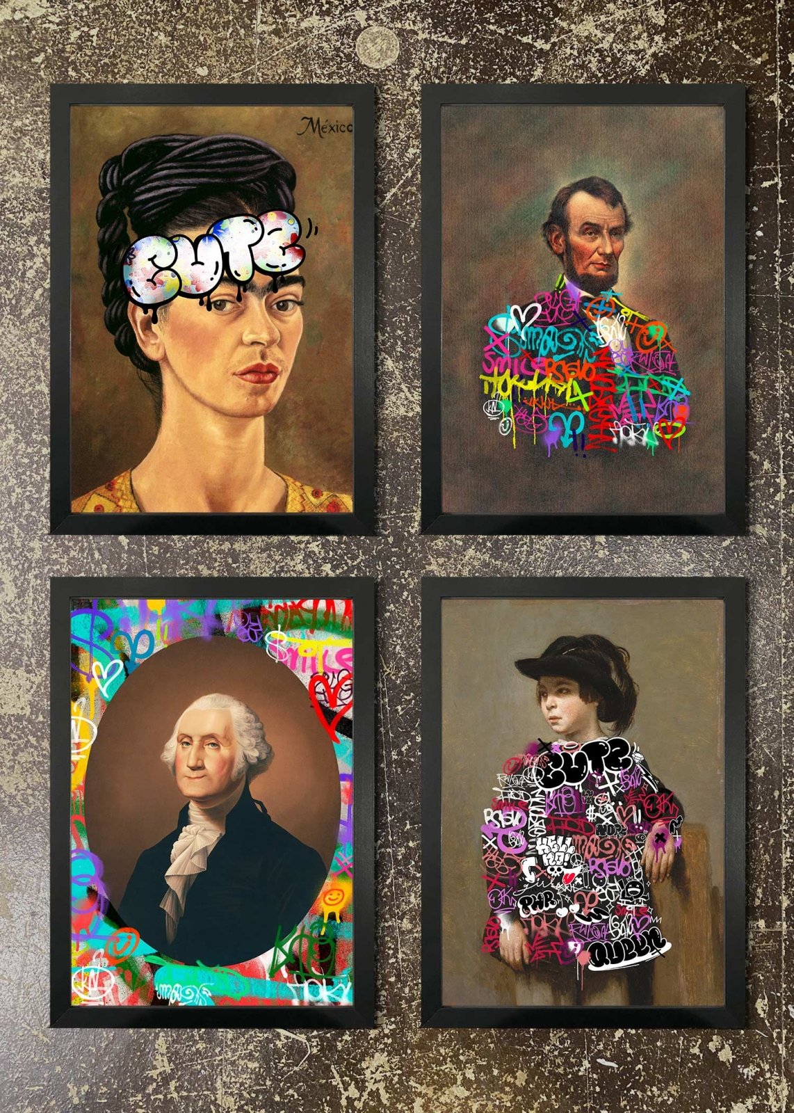 4 Prints & Frames - Graffiti Tagged Prints
