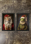 2 Prints & Frames - CHRISTMAS TIGER & FROG