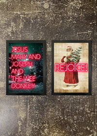 2 Prints & Frames - CHRISTMAS NEON PRINTS