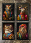 4 Prints & Frames - RAINBOW ANIMALS 1