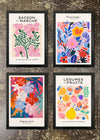 4 Prints & Frames - BRIGHT FLOWER POSTERS