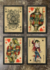 4 FRAMED 21X30CM PRINTS - PLAYING CARDS 1