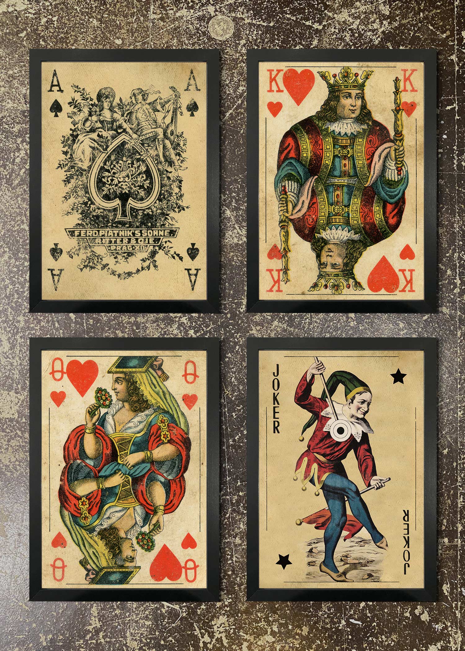 4 Prints & Frames - PLAYING CARDS 1