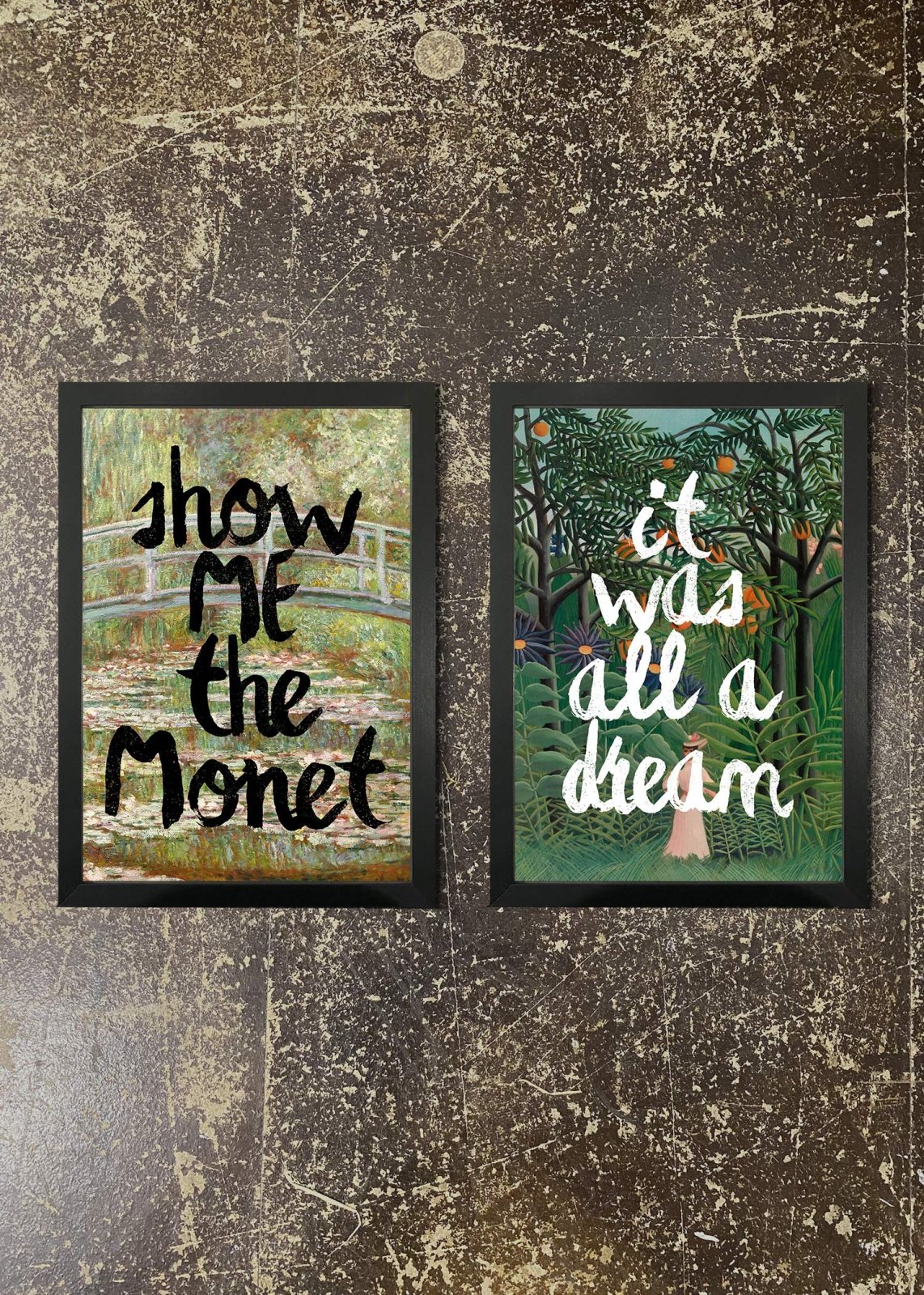 2 Prints & Frames - Monet & All A Dream