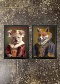 2 Prints & Frames - Koala & Fox