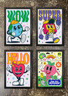 4 Prints & Frames - BRIGHT ILLUSTRATION PRINTS