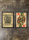2 FRAMED 21X30CM PRINTS - PLAYING CARDS 1