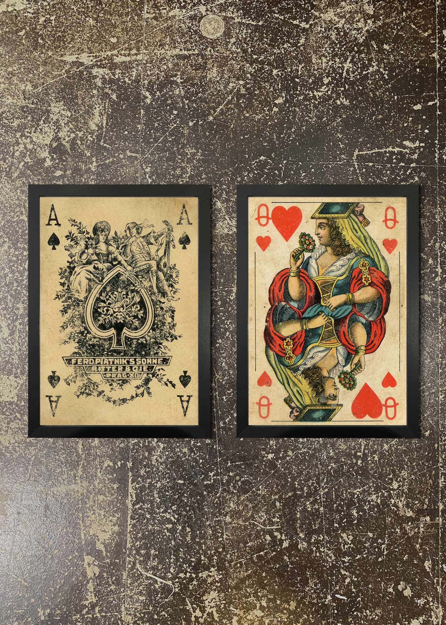 2 Prints & Frames - PLAYING CARDS 1
