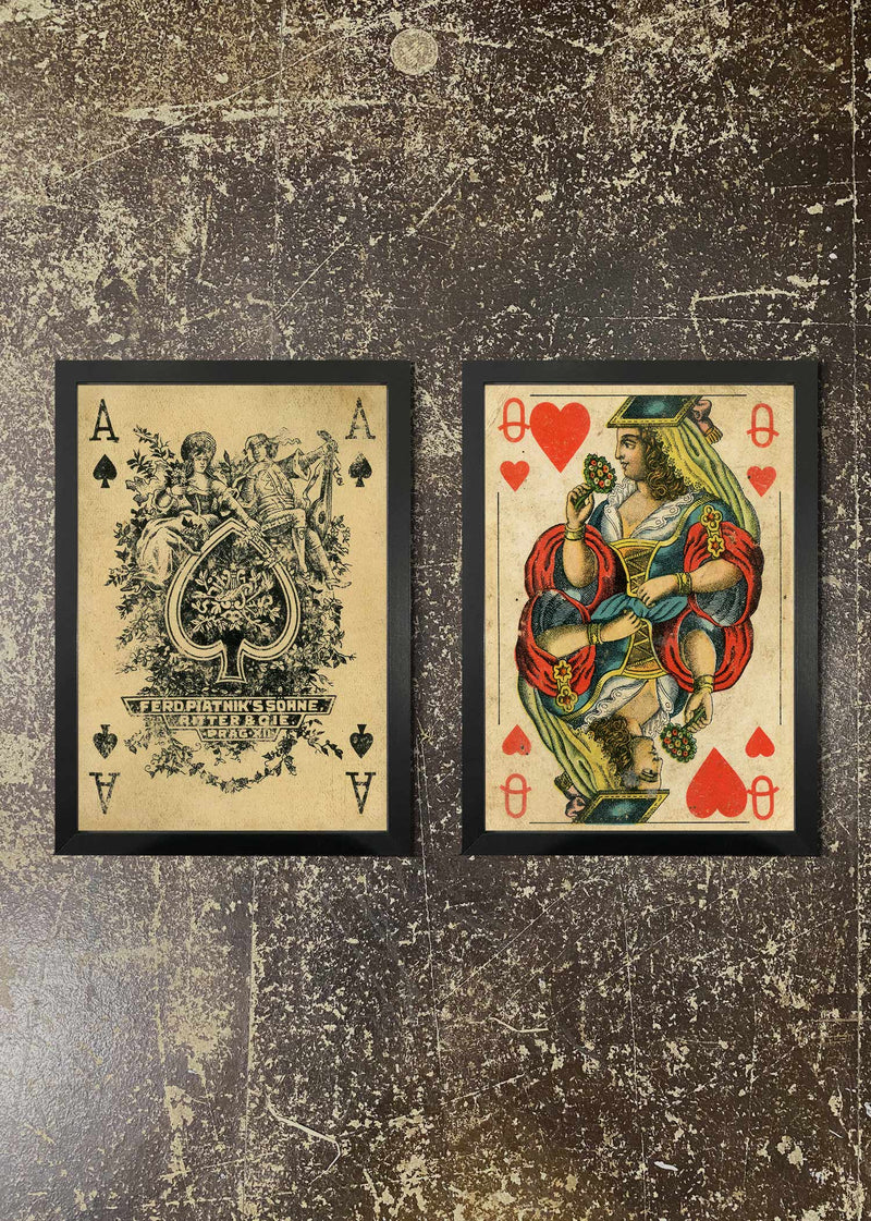 2 Prints & Frames - PLAYING CARDS 1