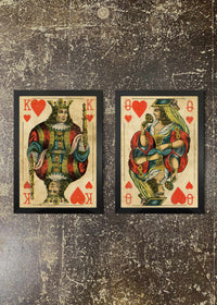 2 FRAMED 21X30CM PRINTS - PLAYING CARDS 3