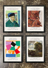 4 FRAMED 21X30CM PRINTS - Famous Artist Exhibition Prints