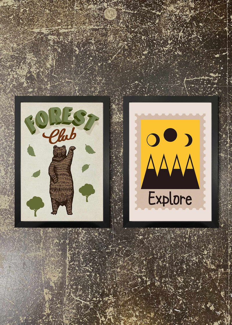 2 Prints & Frames - FOREST & EXPLORE KIDS PRINTS
