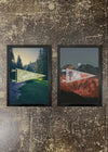 2 FRAMED 21X30CM PRINTS - EXPLORE & FIND YOUR WAY
