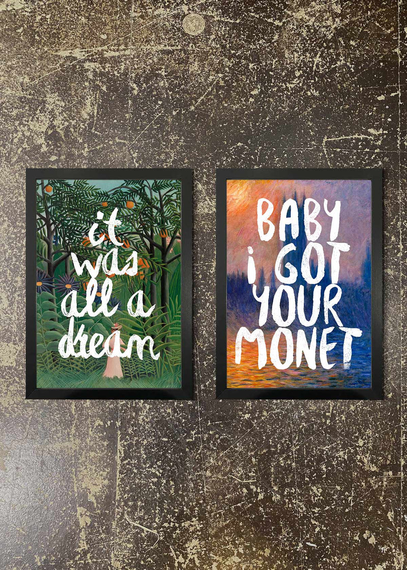 2 Prints & Frames - MONET PAINTING PRINTS