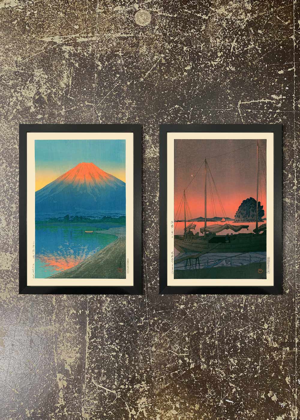 2 Framed 21x30cm Prints - Hasui Kawase Bundle 03