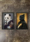 2 Prints & Frames - Panda & Panther