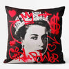 Girl Power Queen Altered Art Graffiti Cushion