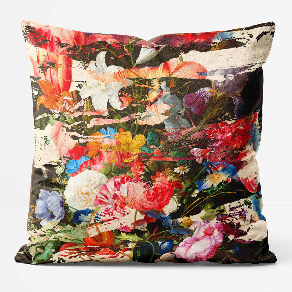Torn Florals Pattern Cushion Clearance 46cm