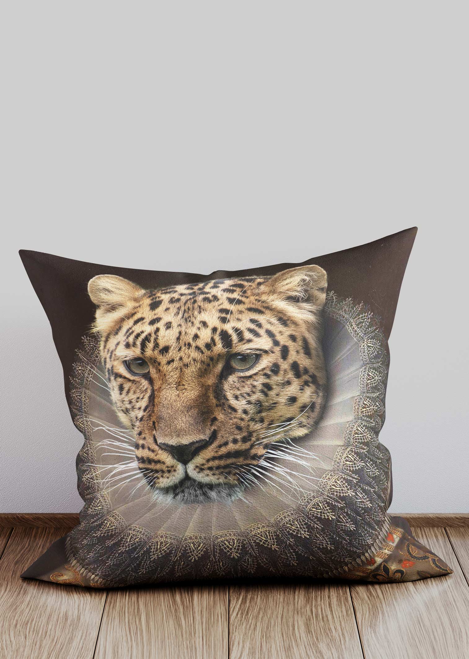 Leopard Queen Altered Art Cushion