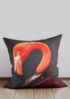Clearance - Flamingo Head Portrait Cushion Faux Suede 46cm
