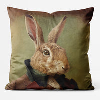 Hare Animal Portrait Cushion