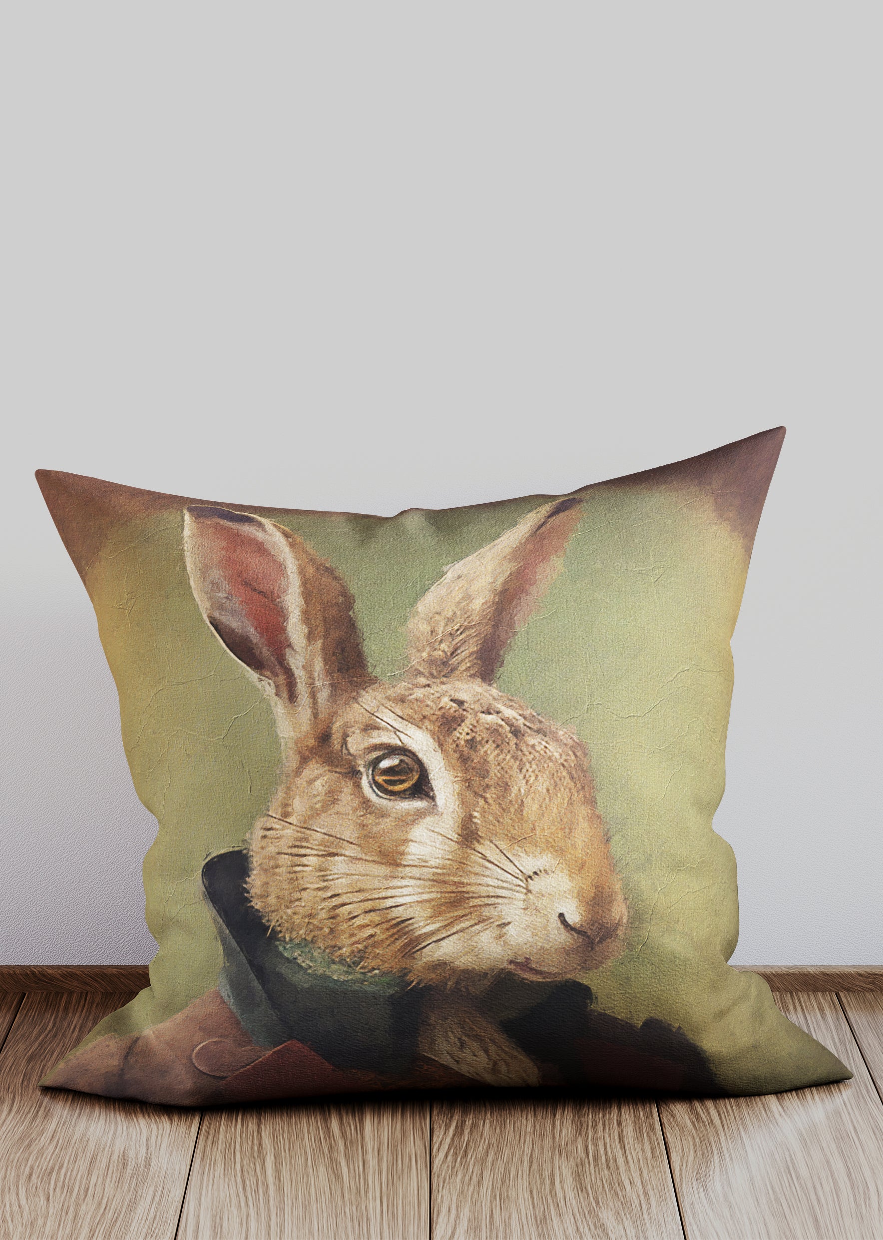 Hare Animal Portrait Cushion