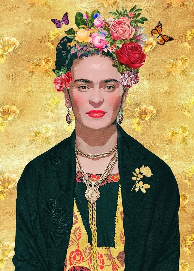 Frida Kahlo Gold Print