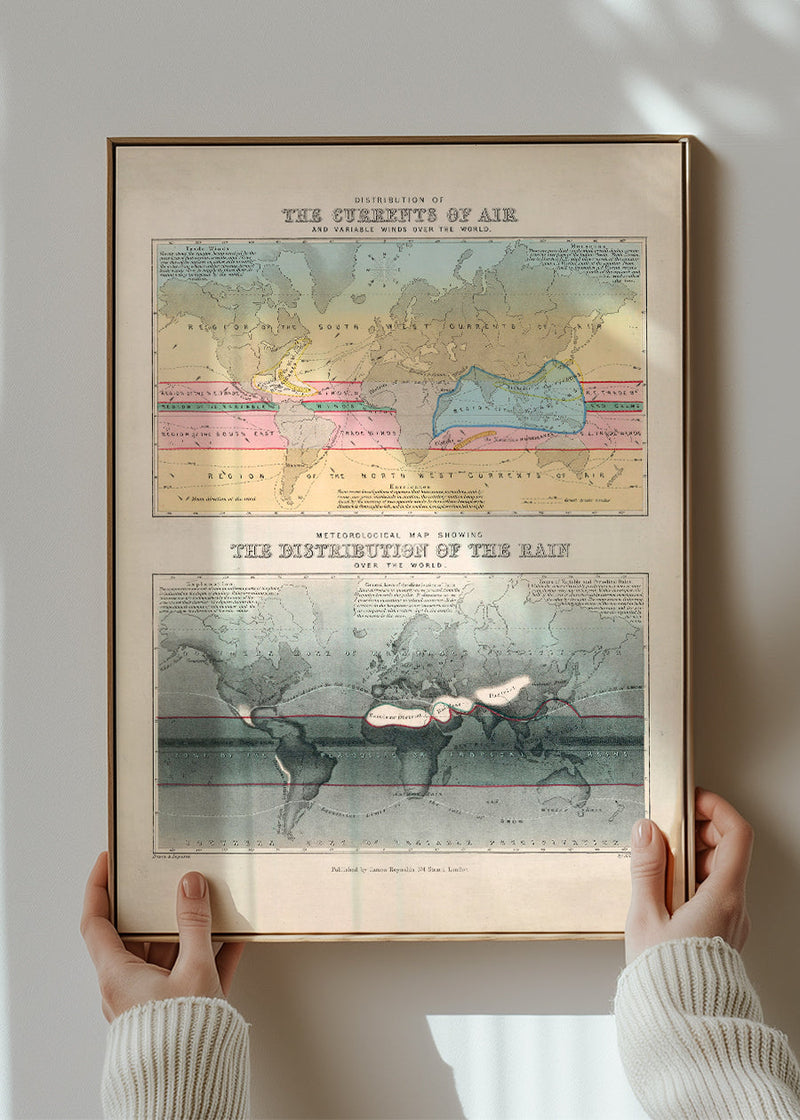 Currents of air and distribution of rain art print