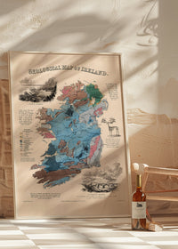 Geological map of Ireland art print